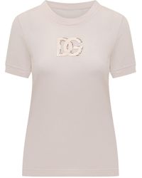 Dolce & Gabbana - Logo Embellished T-Shirt - Lyst