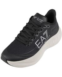 EA7 - Round-Toe Low-Top Sneakers - Lyst