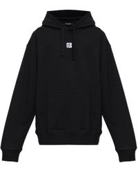Balmain - Long-Sleeve Hooded Sweatshirt - Lyst