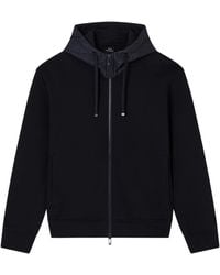 ARMANI EXCHANGE - Quilted Zip-Fastening Hoodie - Lyst