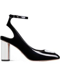 Dior - Christian Buckle Detailed Square Toe Pumps - Lyst