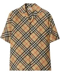 Burberry - Check Short-sleeve Shirt - Lyst
