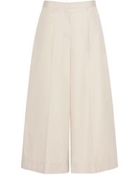 Max Mara - Cotton Poplin Trousers - Lyst