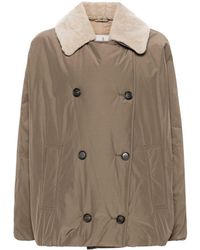 Brunello Cucinelli - Double-Breasted Down Jacket - Lyst