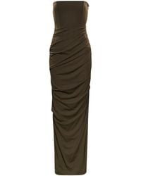 Alex Perry - Strapless Draped Maxi Dress - Lyst