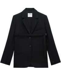 Courreges - Strap Single-Breasted Blazer - Lyst