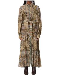 Etro - Paisley Animal-Print Midi Dress - Lyst
