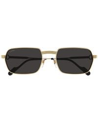 Cartier - Rectangle Frame Sunglasses - Lyst