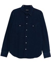 Tom Ford - Long-Sleeved Curved Hem Shirt - Lyst
