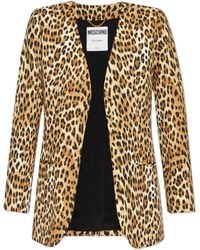Moschino - Leopard Print Blazer - Lyst