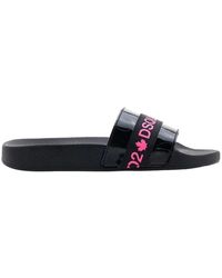 DSquared² - Logo Strap Slippers - Lyst