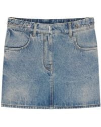 Givenchy - Chain-Detailed Denim Mini Skirt - Lyst
