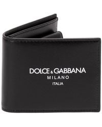 Dolce & Gabbana - Logo Printed Bi-Fold Wallet - Lyst
