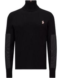 Moncler - Grenoble Turtleneck Panelled Sweater - Lyst
