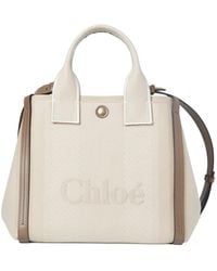 Chloé - Chloé Carry Logo Detailed Small Tote Bag - Lyst