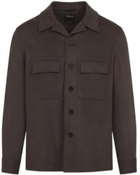 ZEGNA - Long Sleeved Buttoned Overshirt - Lyst