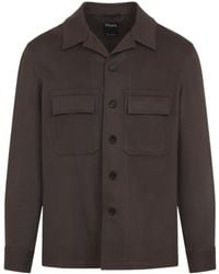 ZEGNA - Long Sleeved Buttoned Overshirt - Lyst