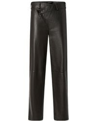 Pinko - Leather Slim-Fit Trousers - Lyst