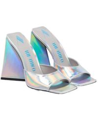 The Attico - Devon Metallic Leather High-Heeled Sandals - Lyst