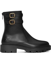 Celine - Margaret Double Buckle Zipped Boot - Lyst