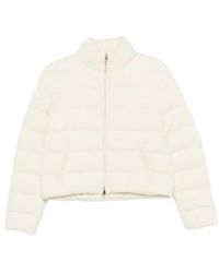 Moncler - Knitted Zip-Up Puffer Jacket - Lyst