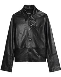 Zadig & Voltaire - Lessa Buttoned Leather Jacket - Lyst