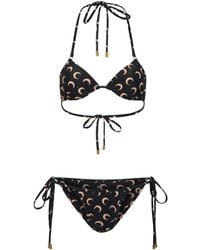 Marine Serre - Moon-Print Triangle Bikini - Lyst