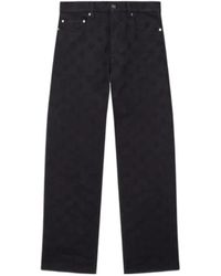CASABLANCA - Contrast Stitched Logo-Patch Jeans - Lyst