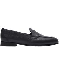 Brioni - Midnight Deerskin Leather Appia Penny Loafers - Lyst