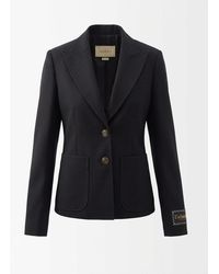 Gucci - Patch Detail Single-Breasted Blazer - Lyst