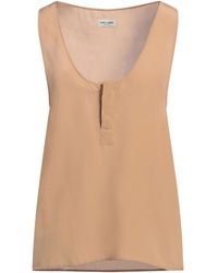 Saint Laurent - Solidcolor Sleeveless Top - Lyst