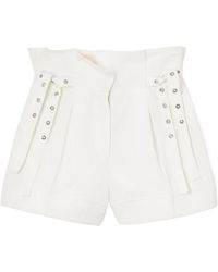 3.1 Phillip Lim - Eyelet-Detailed Cotton And Linen-Blend Shorts - Lyst
