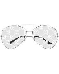 Gucci - Eyewear Pilot Frame Sunglasses - Lyst