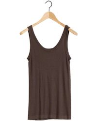 Lemaire - Fine-Ribbed Scoop Neck Tank Top - Lyst