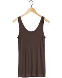 Lemaire - Fine-Ribbed Scoop Neck Tank Top - Lyst