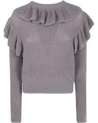 Twinset - Mastice Ruffled Knitted Sweater - Lyst
