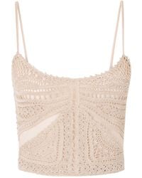 Ulla Johnson - Mollie Crochet And Tulle Top - Lyst
