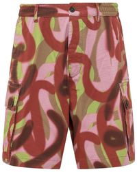 DSquared² - Abstract Print Cargo Shorts - Lyst