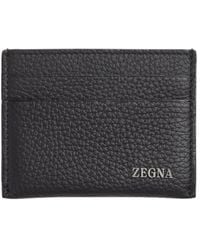 ZEGNA - Logo Plaque Simple Card Case - Lyst
