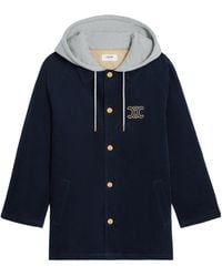 Celine - Triomphe Car Coat Jacket - Lyst