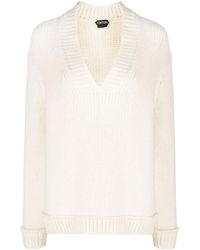 Tom Ford - V-Neck Chunky-Knit Jumper - Lyst