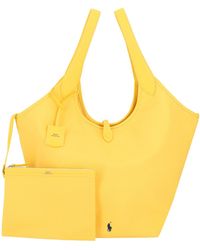 Polo Ralph Lauren - Large Canvas And Leather Tote Bag - Lyst