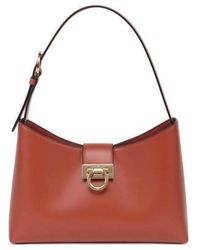 Ferragamo - Gancini Flip-Lock Shoulder Bag - Lyst
