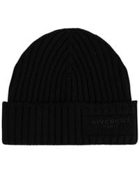 Givenchy - Logo Embroidered Knit Beanie - Lyst