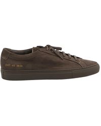 Common Projects - Suede-Leather Low-Top Sneakers - Lyst