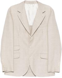 Brunello Cucinelli - Hopsack Deconstructed Cavallo Blazer - Lyst