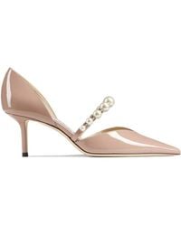 Jimmy Choo - Aurelie Pearl-Embellished 65Mm Pumps - Lyst