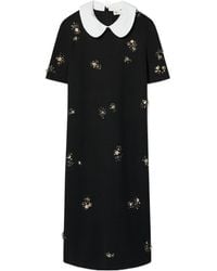 Tory Burch - Rhinestone-Embellished Sweater Dress - Lyst