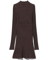 Proenza Schouler - Plated Mock-Neck Knitted Dress - Lyst