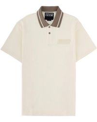 Versace - Jeans Couture Contrast Collar Polo Shirt - Lyst